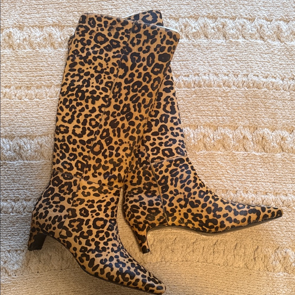 Steve Madden Leopard Print Heeled Boots